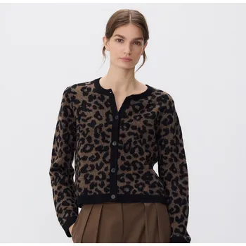 Dámské oblečení Reserved - Kardigán s leopardím vzorom - vícebarevná - 236GV-MLC - 236GV-MLC-L