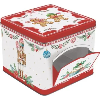 Dóza na potraviny Easy Life Plechová dóza na bonbóny 14x14x12 cm SWEET CHRISTMAS Easy Life