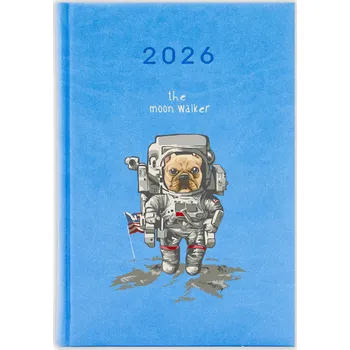 Kalendář Knižkový kalendář 2026 A5 FunnyCase modrý