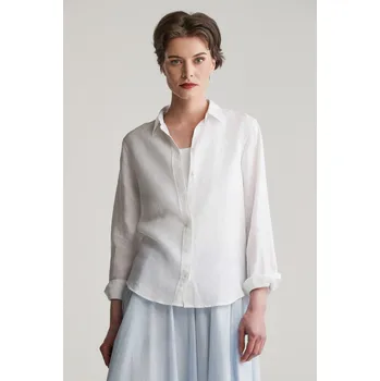 Dámská košile KOŠILE GANT REG LINEN SHIRT WHITE
