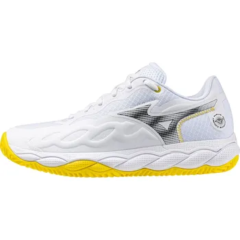 Dámská běžecká obuv Dámské padelové boty Mizuno Wave Enforce Court Padel W White/Black Sand/Vibrantyellow EUR 38