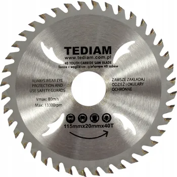 Vrták Vidiový kotouč Tediam z tvrdokovu na dřevo 115x20mm