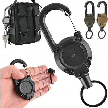 IDENTIFIKÁTOR NAVÍJECÍ ŠŇŮRKA RETRAKTOR PŘÍVĚSEK NA KLÍČE PŘÍVĚSEK NA KLÍČE KARABINA