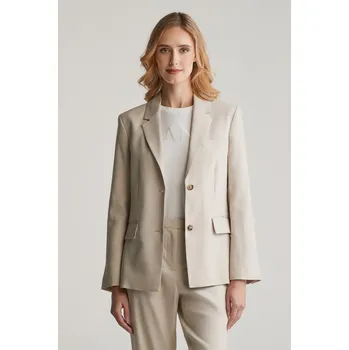 Dámské sako BLEJZR GANT SLIM STRETCH LINEN BLAZER SOFT OAT