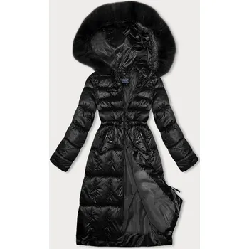 Dámská bunda Vypasovaná černá dámská zimní bunda S'west (B8207-B8282-1) odstíny černé XXL (44)