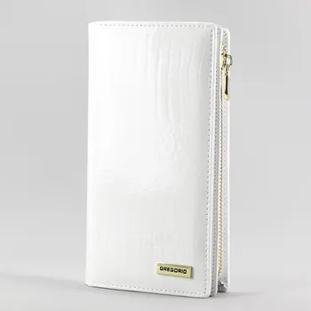 Peněženka Velká dámská kožená peněženka na výšku s RFID ochranou Gregorio