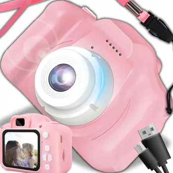 IP kamera DIGITÁLNÍ FOTOAPARÁT PRO DĚTI RŮŽOVÝ KAMERA FULL HD HRY ŠŇŮRKA