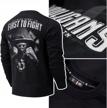 Pánská mikina Pánská mikina bez kapuce Extreme Hobby Hooligans ČERNÁ vel. XL