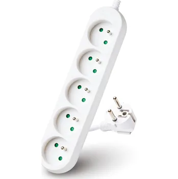 Napájecí kabel Prodlužovací Kabel LARGO lišta 5 zásuvek délka 3 metry s uzemněním
