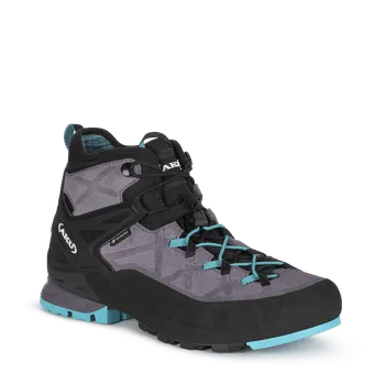 Dámská treková obuv Aku boty Rock Dfs Mid GTX WS Grey - Turquoise Velikost: 6,5 UK (40 EU)