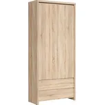 Black Red White KASPIAN skříň REG2D2S dub sonoma