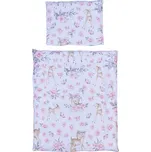 Set peřinka a polštař do kočárku Scarlett Srneček - růžová