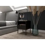 Eltap Noční stolek 40 Lanzzi Barevné provedení: Korpus černý mat + dveře černý mat