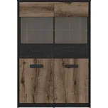 Black Red White lož.KASSEL vitrína REG2D2W dub monastery/dub černý