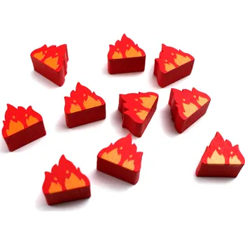 Příslušenství k deskovým hrám Oheň - Dřevěný žeton