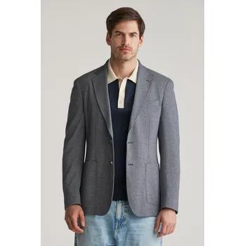 BLEJZR GANT SLIM TWO-TONE JERSEY BLAZER EVENING BLUE