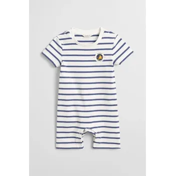 Kojenecký overall BODY GANT STRIPED JERSEY ROMPER DUSTY NAVY
