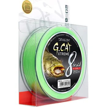 Šňůra DRAGON G. Cat 8X HiVis 250m *: Šňůra DRAGON G. Cat 8X HiVis 250m 80lb (36kg)