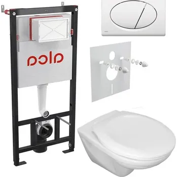 Alcadrain Set modulu do sádrokartonu, WC EBS Diana New, sedátka a tlačítka, bílá M70