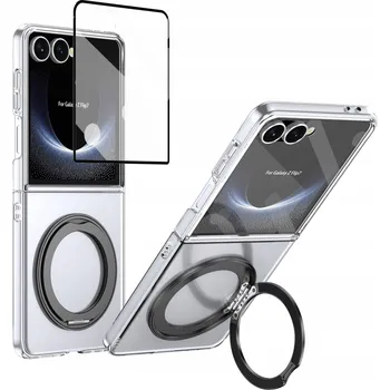 Pouzdro na mobilní telefon Pouzdro pro Samsung Galaxy Z Flip 7 s ochranou obrazovky a magnetickým stojánkem