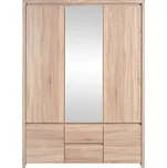 Black Red White KASPIAN šatní skříň SZF5D2S dub sonoma