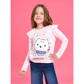 Dívčí oblečení Sinsay - Tričko s&nbsp;dlouhými rukávy Gabby's Dollhouse - růžová - 090GA-30X - 090GA-30X-134