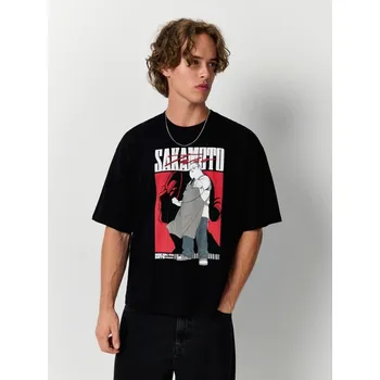 Pánská móda Tričko s potiskem Taro Sakamoto - S - House - černá - 131EO-99X