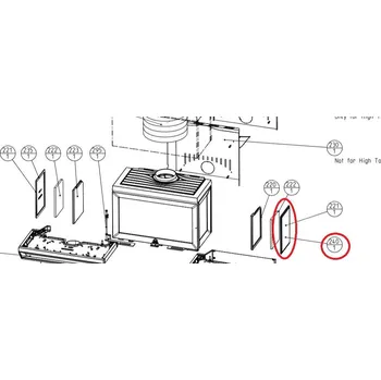 Krbová kamna Jotul - litinová deska, boční pravá, černý lak pro F 620
