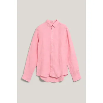 Pánská košile KOŠILE GANT SLIM LINEN SHIRT GERANIUM PINK