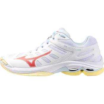 Dámská obuv Dámská sálová obuv Mizuno Wave Voltage 2 W White/Calypso Coral/Pale Banan EUR 40