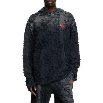 Pánské tričko TRIČKO DIESEL T-CRANE-LS-HOOD T-SHIRT BLACK