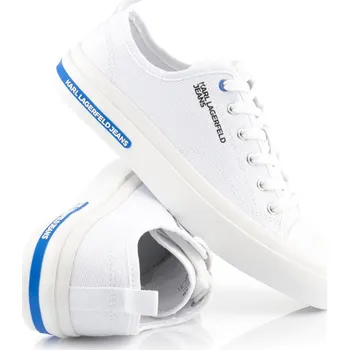 Dámské tenisky TENISKY KARL LAGERFELD JEANS KLJ VULC LO LACE WHITE CANVAS
