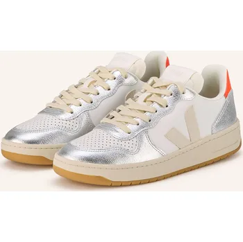 Dámská móda Veja Dámské Sneakersy V-10, režná / bílá / stříbrná, 37