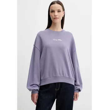 Dámská mikina Bavlněná mikina Tommy Hilfiger WW0WW48269 fialová 04X, vel. S