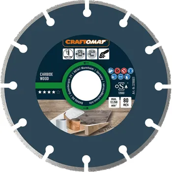 Řezný kotouč Craftomat Řezný kotouč Carbide Wood, ø 125 mm × 1,2 × 22,23 mm, 12250 ot./min. 6680019
