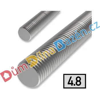 Závitová tyč Hašpl Závitová tyč - 4.8 - zinek bílý, 1m Průměr: 5 mm