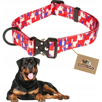 Obojek pro psa Obojek pro velkého obřího psa SILNÁ KOVOVÁ PŘEZKA nastavitelný XL 57-73 cm