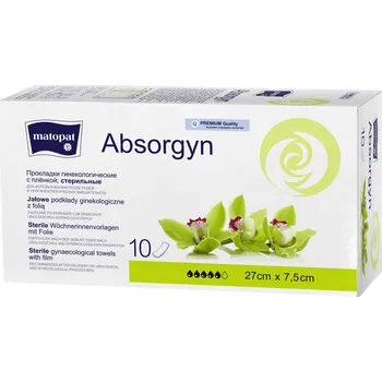 Menstruační vložka Matopat Absorgyn porodnické vložky s fólií 27 x 7,5 cm sterilní à 10 ks