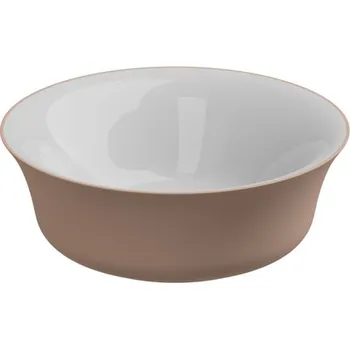 Umyvadlo Umyvadlo na desku Flut, keramické, dvoubarevné, 42x42 cm, FLLAVFSRO42BI000032