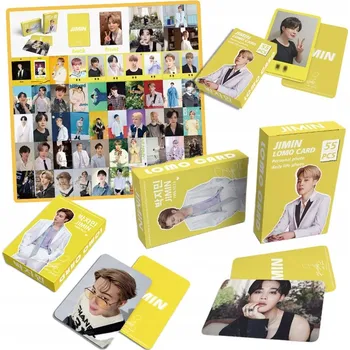 Obraz 55 KART NOWY IDOL PLAKATÓW ZDJĘĆ KART ZESTAW LOMO PERIFERNÍ JIMIN BTS