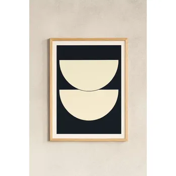 Plakát MADO Plakát "Half Circles I – Blue" od Niny Bruun 30 x 40 cm