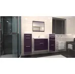 Falco Koupelnová sestava Lora C bílá/fialový lesk