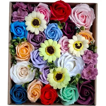 Mýdlo made by ANTEROS Dekorace Mýdlové květy v boxu Crazy