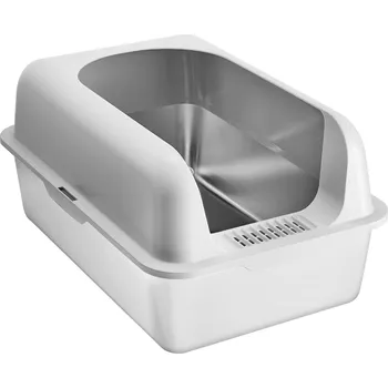 Toaleta pro kočku Toaleta Pro Kočky 60l Z Nerezové Oceli hloubka toalety XL