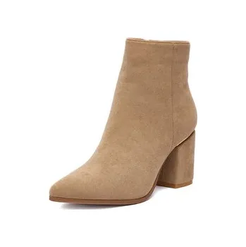 Dámská obuv DeeZee Polokozačky 5628-1 Béžová 39