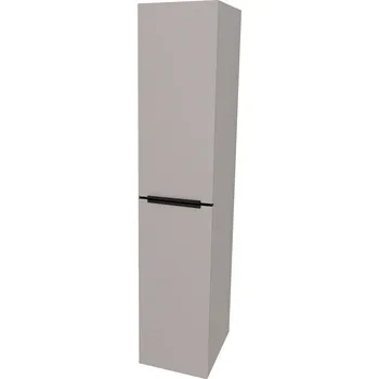 Koupelnový nábytek Mereo Mailo Koupelnová skříňka vysoká 350x1700x385 mm, černé madlo, Multidecor, Arktická šedá, CN594LPBARS1
