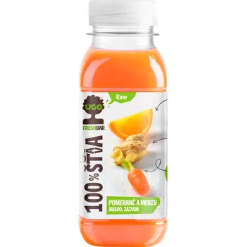 Šťáva 100 % pomeranč, mrkev a zázvor 250 ml UGO