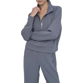 Dámská mikina MIKINA DKNY HIGHLINE RIB 1/2 ZIP TURBULENCE