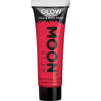 Fosforující UV barva na tělo a obličej Červená