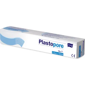 Náplast Matopat Plastosilk fixační náplast z umělého hedvábí bez polštářku na cívce 2,5 cm x 9,14 m nesterilní, 12 ks